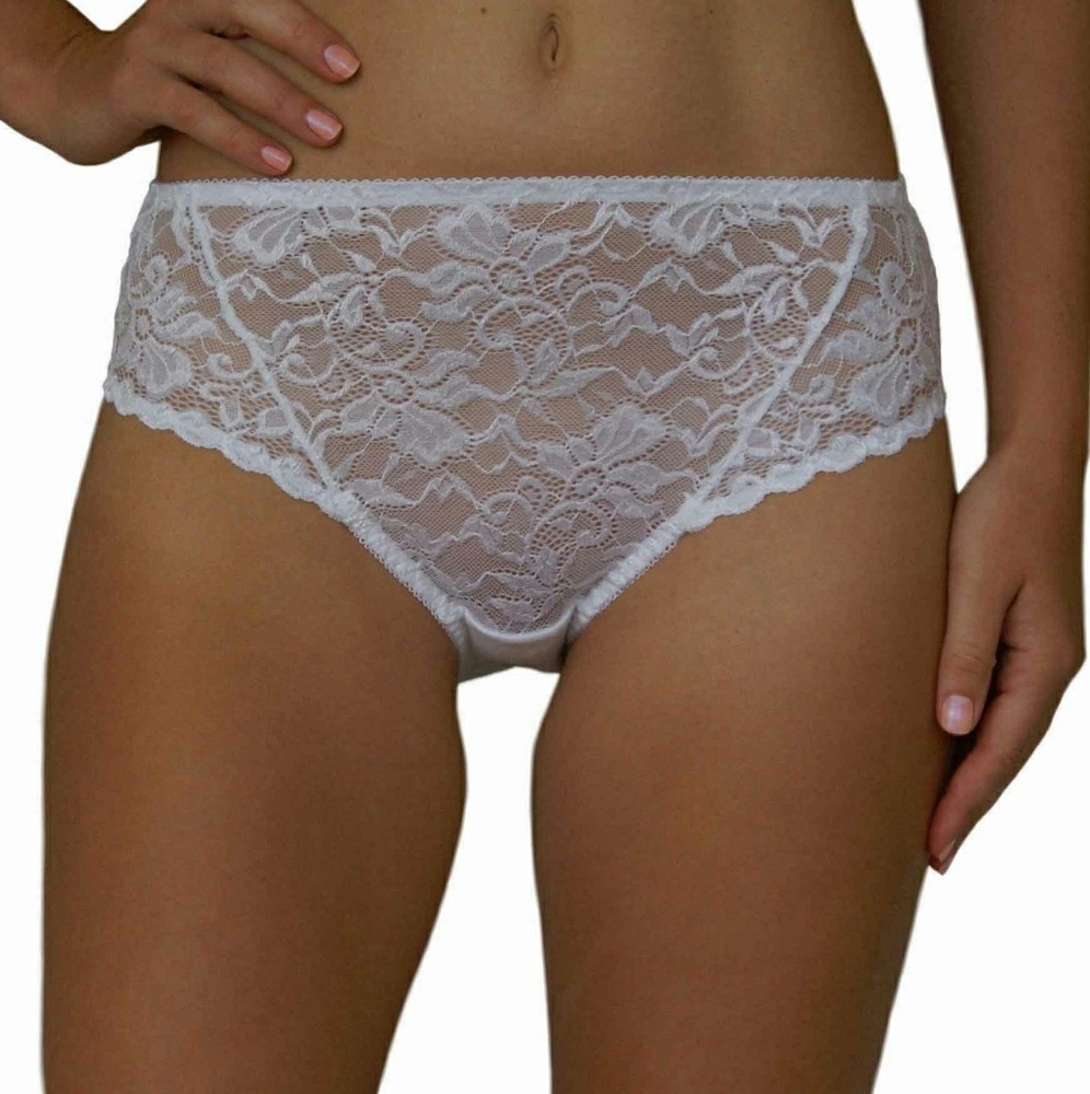 High Waistline Cotton&Lace Briefs